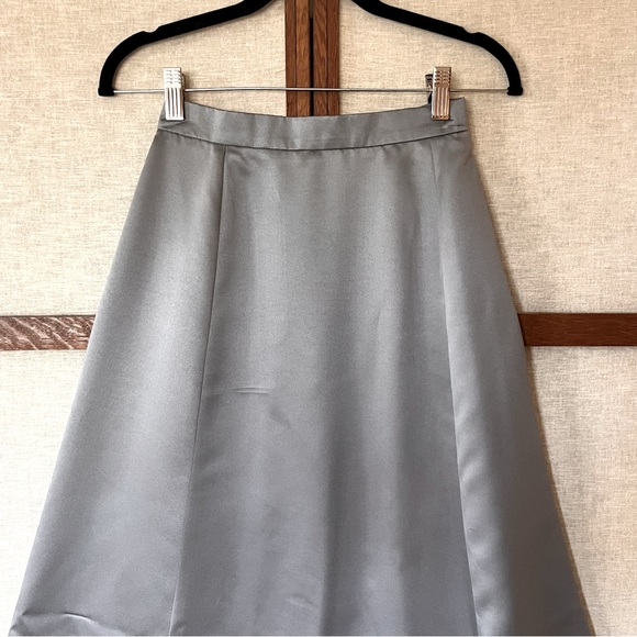Vintage Sterling Gray Two Piece Dress Low Back A-Line Skirt Beaded Detail - 4 - Picture 5 of 14